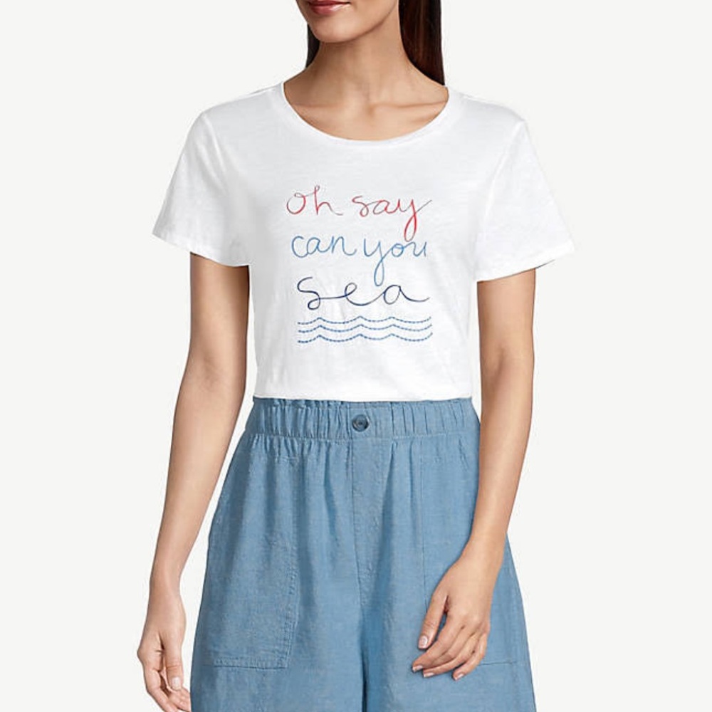 NWT Loft oh say can you see t shirt size medium
